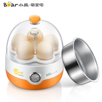 小熊煮蛋器 迷你单层家用蒸蛋器 自动断煮鸡蛋电预约定时14个蛋 一键操作 ZDQ-2201 橙色