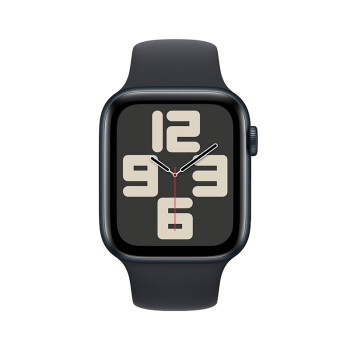 Apple/苹果 Watch SE 2023款智能手表GPS款44毫米午夜色铝金属表壳午夜色运动型表带M/L MRE93CH/A