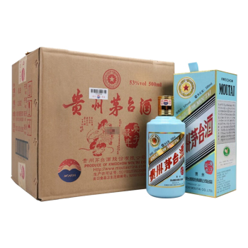 茅台（MOUTAI）生肖纪念 庚子鼠年 酱香型白酒 53度 500ml*6瓶 整箱装