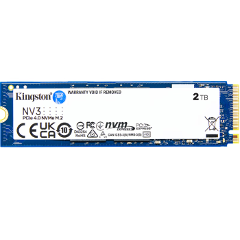 金士顿（Kingston）2TB SSD固态硬盘 M.2(NVMe PCIe 4.0×4) NV3系列 读速6000MB/s 适配《黑神话：悟空》游戏 