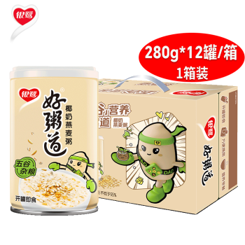 银鹭 好粥道 椰奶燕麦八宝粥【280g*12罐/箱 1箱】早餐代餐速食罐头