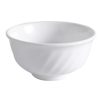 军楚密胺餐具塑料小碗仿瓷米饭碗 瓷白B-4 无规格   口径15CM 