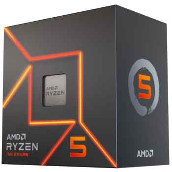 AMD 锐龙7000系列 锐龙5 7500F处理器(r5)5nm 6核12线程 加速频率至高5GHz 65W AM5接口 盒装CPU