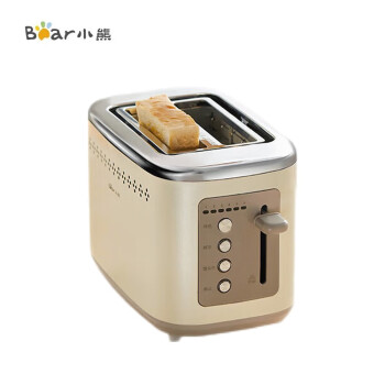 小熊（Bear）面包机DSL-C02M6-S01家用早餐自动小型多士炉烤面包机烤吐司机馒头不锈钢烤神器