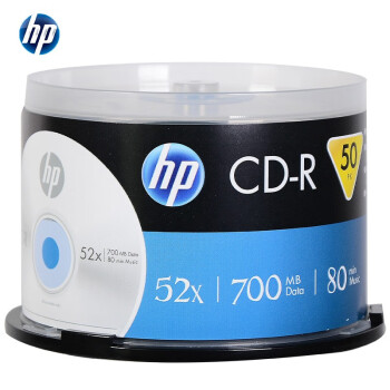 惠普（HP）光盘/刻录盘 CD-R 空白光盘 52速700MB 桶装50片