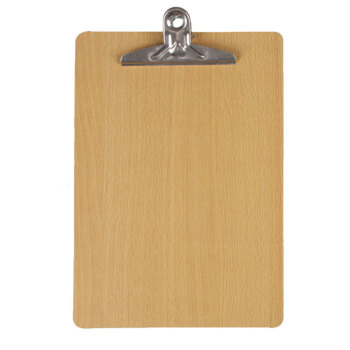 善知 书写板夹 加厚木质A4木板蝴蝶夹挂式文件夹板商务写字垫板 5个起售 DM