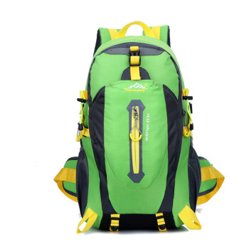 户外尖锋（HU WAI JIAN FENG）运动户外双肩背包 大容量防泼水旅行包 时尚轻便登山包绿色