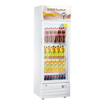 荣事达 Royalstar 单门立式展示柜 保鲜冷藏饮料柜 展示冰柜商用 带锁（白色）LC-298