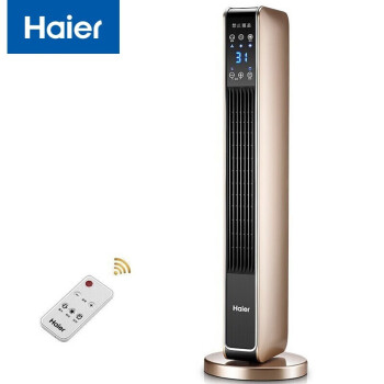 Haier海尔 石墨烯取暖器家用立式暖风机冷暖两用 电暖气速热卧室办公室烤火炉 遥控款HNS2201A