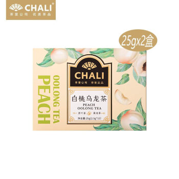 CHALI茶里 高端袋泡茶白桃乌龙茶办公下午茶包25g（2.5g*10包/盒）*2盒