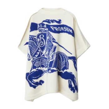 博柏利（BURBERRY）【礼物】女童 马术骑士徽标羊毛羊绒混纺斗篷80817311