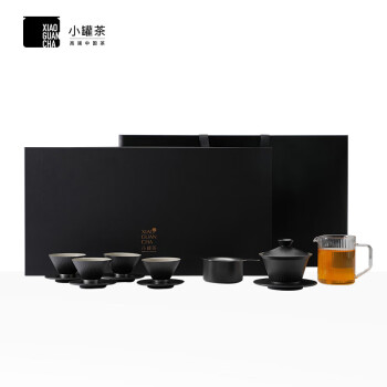 小罐茶茶具套装高温陶瓷功夫套黑色茶杯整茶具高端送了礼盒装 