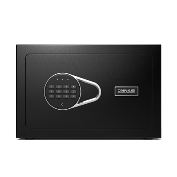 欧奈斯（ONNAIS）小型办公家用保管箱 双保险防盗保管柜 可入墙 床头衣柜隐藏嵌入式 高20cm黑色电子密码款 