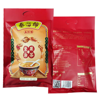 秦婶（QINSHEN）陕西特产家有存粮油茶速食粥 代餐粉五仁葱香 五仁油茶500gx1袋