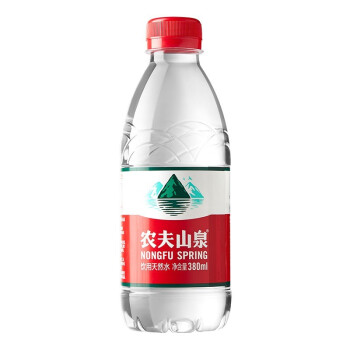 农夫山泉 饮用水380ml 家庭饮用天然水 1*24瓶 整箱装