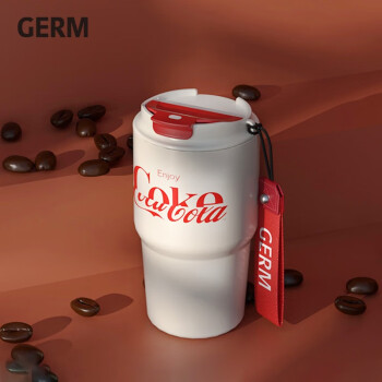 格沵（germ）咖啡杯 可口可乐联名 便携美式随行杯 车载保温杯 590ML 白色