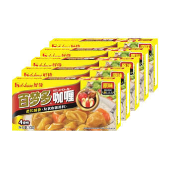 好侍（House）百梦多咖喱块100g/盒*5 原味 日式风味块状咖喱 调味料