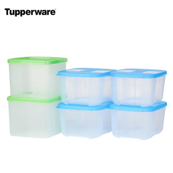 特百惠（Tupperware）冰箱保鲜盒6件套(随机色)食品级收纳盒 冷冻0.7L*4+冷藏0.8L*2