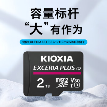 铠侠（Kioxia）2TB TF(microSD)存储卡 G2系列 U3 A1 V30 行车记录仪&安防监控手机内存卡