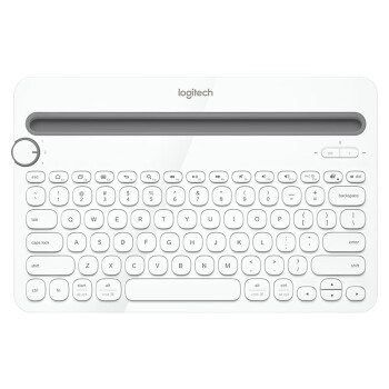 罗技K480多功能蓝牙键盘 办公键盘 多设备连接 紧凑型超薄便携 白色