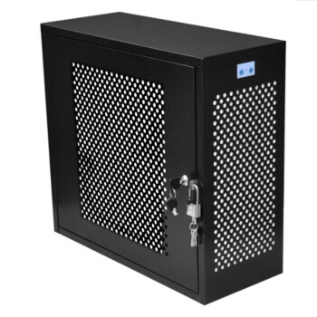 AZIN 电脑主机小尺寸防盗保密机箱PC安全机箱主机保险箱带锁禁用USB保密机箱CK-06