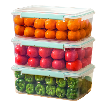 禧天龙塑料保鲜盒密封零食水果干货储物盒冰箱收纳整理盒子大容量15L