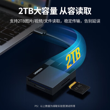 绿联（UGREEN）CR125 多功能合一读卡器USB3.0高速 支持SD/TF/CF/MS型相机行车记录仪内存卡 多卡多读0.5米 30333