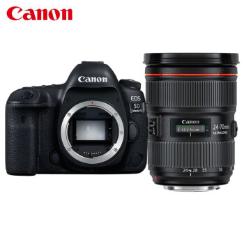 佳能（Canon）EOS 5D Mark IV 5D4全画幅单反相机（EF 24-70mm f/2.8L II USM）含512G卡+备池+双肩包+闪光灯\t