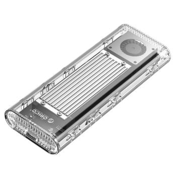 奥睿科（ORICO）M.2 NVMe USB4移动硬盘盒兼容雷电4/3 SSD固态m2硬盘盒 风扇散热/40GbpsTCM2-U4银