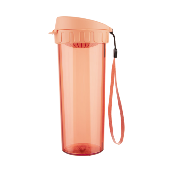 特百惠（Tupperware）茶韵塑料杯 男女学生夏季运动水杯子大容量带滤格 西柚红500ML