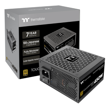 Thermaltake（Tt）额定450W 钢影Toughpower SFX 电脑电源（80PLUS金牌/全模组/全日系电容/附ATX转接架）