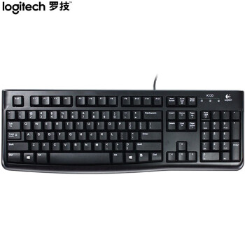 罗技（Logitech）K120 有线键盘 办公键盘 USB口电脑台式机笔记本家用键盘 全尺寸键盘 黑色