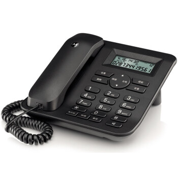 摩托罗拉（Motorola） CT410C 电话机 双接口 家用固定座机办公室有线电话机 黑色