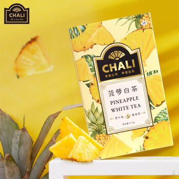 CHALI茶里 菠萝片白茶苹果菊花组合茶 菠萝白茶37.5g/盒【2.5g*15包】