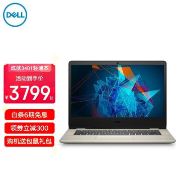 戴尔（DELL）成就3401/3400轻薄本 2021款14英寸网课办公学生手提商用笔记本电脑 i5-1035G1 8GB 256G固态+1T定制 【英特尔酷睿】高性能核显 全高清屏