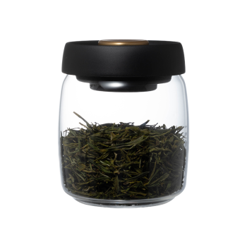 忆壶茶 YIHUTEA 真空茶叶罐玻璃家用密封储存茶空罐普洱茶具日式中号茶罐