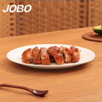 巨博（JOBO）陶瓷盘子浅盘10英寸25.5cm 商用纯白色菜盘菜碟子自助餐盘2个起售