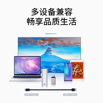 朗科（Netac）256GB Type-c USB3.1 移动固态硬盘（PSSD）Z Slim 轻至30g便携 防震耐用 高速传输