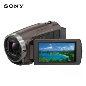索尼（SONY）HDR-CX680 高清数码摄像机 5轴防抖 30倍光学变焦 家用DV 棕色（含128G卡+单肩包）