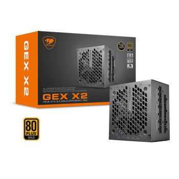 骨伽  额定850W GEX X2 850 金牌全模组电源 ATX3.0/原生PCIe5.0/全日系电容/智能温控风扇
