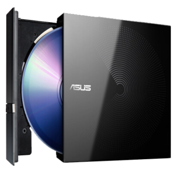 华硕(ASUS) 8倍速 USB2.0 外置移动DVD光驱 黑色(兼容Win7、Win10和苹果 操作系统/SDR-08B1-U) 无刻录（台）