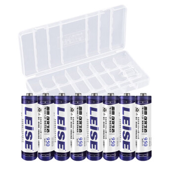 雷摄（LEISE）充电电池 7号/七号/AAA/950毫安(8节)电池盒装 适用:玩具/血压计/鼠标/遥控器（不含充电器）