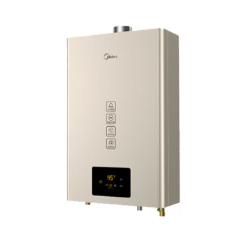 美的燃气热水器家用即热式洗澡恒温水气双调变频ECO节能强排式热水器JSQ22-12KMA