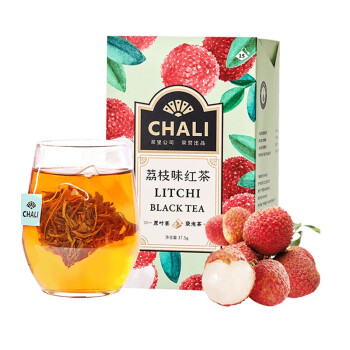 CHALI茶里荔枝红茶37.5g盒装真实果肉果干水果茶2.5g*15茶包