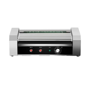 NGNLW  烤肠机商用台湾烤肠机小型台式烤香肠机全自动热狗烤肠机烤肠机器   5管|无玻璃罩|单温控|