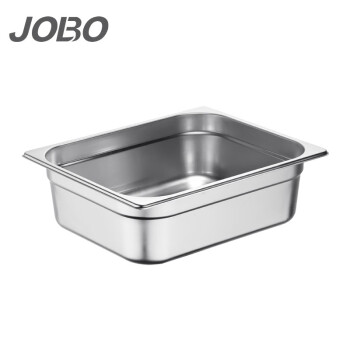 巨博(JOBO) 美式防挤份数盆1/2不锈钢盆份数盒打菜盆100mm自助餐盆不含盖子FSP210G