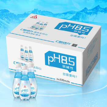 C胞活力源自长白山饮用天然矿泉水PH8.5弱碱性水小瓶水330ml*24瓶单箱