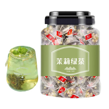 韵夫子茉莉花绿茶50小包一罐 175克茶叶新茶 花草茶茶包冷泡茶