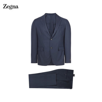 杰尼亚(zegna) 2020秋冬款  男士海军蓝羊毛修身版西装西服套装