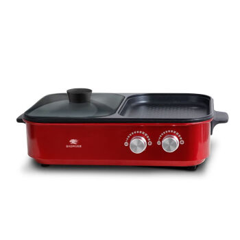 豹牌（BAOPAI）BP-WD013 多功能烤涮一体炉 煎烤涮多用途 不粘锅涂层双旋钮分区控温家用电火锅电烧烤炉电烤盘